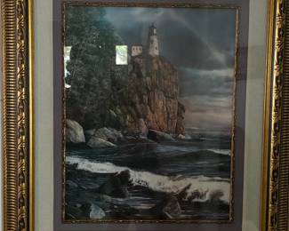 Kevin Daniel Split Rock Lighthouse Print with Eagle