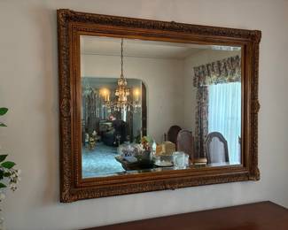 Ornate Hollywood Regency Giltwood Wall Mirror