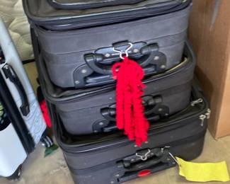 Vintage Soft-Sided Rolling Luggage Set