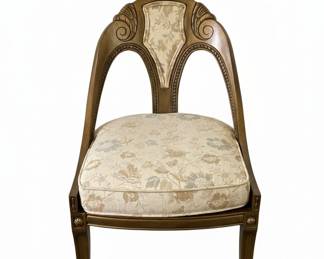 Vintage Neoclassical Style Gilded Accent Chair