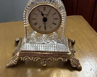 Crystal Legends by Godinger 24% Lead Crystal Mantel Clock