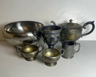 422 vintagesmithcosilverplateteapotwith
