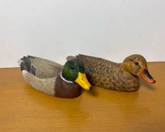 454 pairofhandcarvedmallardduckdecoys