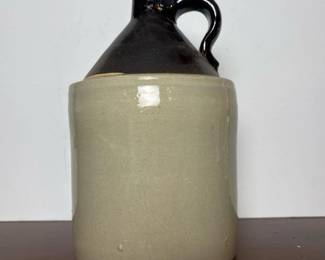 138 twotonesaltglazedstonewarejug