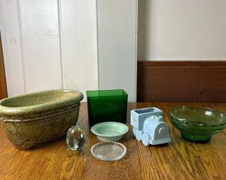 355 assortedvintageplantersglassbowldis