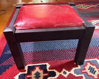 377 artsandcraftsstyleupholsteredfootst