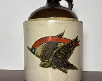 002 stonewarejugwitheaglemotifbrowntop