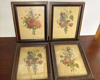 145 setof4vintagebotanicalprints
