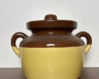 139 mccoyceramicbrownandtanbeanpot