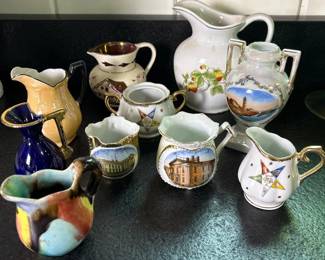 121 assortedvintageminiaturecreamersand