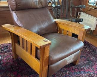 372 stickleymissionstyleleatherrecliner