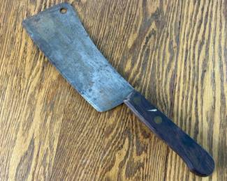 448 vintagebutchercleaverwithwoodenhand