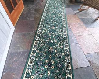 430 samsongreenfloralrunnerrug