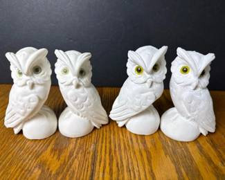 053 whiteowlfigurinesitalianstylewithg