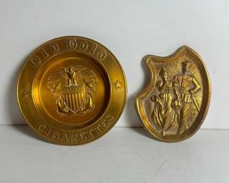 170 brassoldgoldcigarettesashtrayandsh
