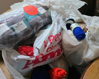 302 assortedskeinsofyarnandcrochetthre