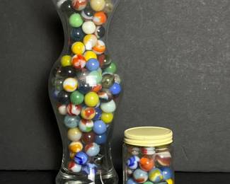 406 multicolorassortmentglassmarblesin