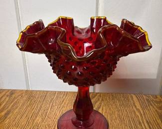 045 cranberryglasshobnailstylecompoteva