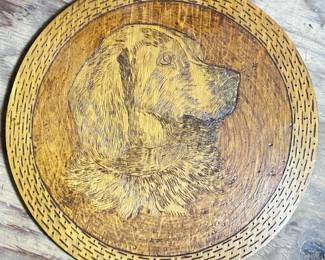 499 woodwallplaquewithdogportraitengra
