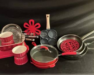 Skillet And Dishes Lot