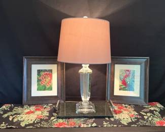 Red Floral Decor Lamp