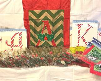 Christmas Monogram Flags