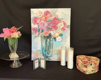 Rosy Canvas Accents