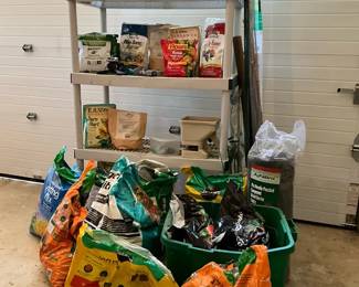 Shelf Of Gardening Essentials
