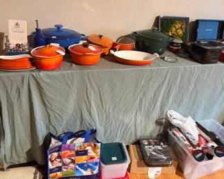 Le Creuset & antique french enameled cast iron