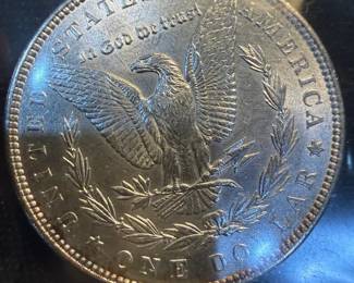 1885 Morgan Silver Dollar  Philadelphia Mint  Brilliant Uncirculated  90 Silver