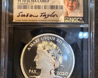 2020 Canada $1 Peace Dollar Ultra High Relief 1 oz Silver Proof  NGC PF70 Ultra Cameo First Release