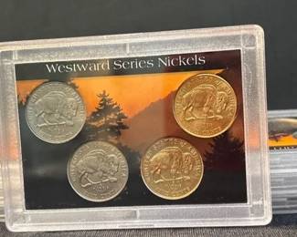 Lot of 7 Whitman Westward Nickel Series American Bison Collector Displays  2005 Jefferson N