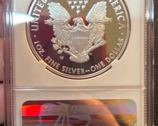 2021W American Silver Eagle Type 1 Proof NGC PF70 Ultra Cameo Advance Releases John Mercanti Signed