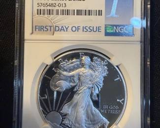 2019S Proof American Silver Eagle NGC PF70 Ultra Cameo  First Day of Issue  San Francisco Mint