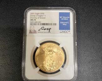 2021 American Gold Eagle $50 – Type 1 (“Family of Eagles”)
