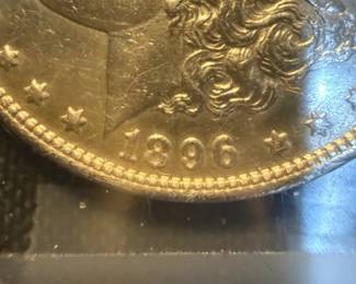 1896 Morgan Silver Dollar  Philadelphia Mint No Mint Mark