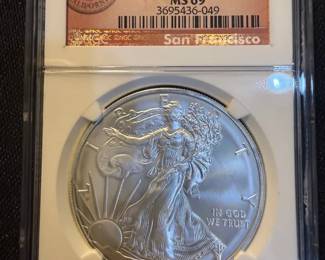 2013S American Silver Eagle Struck at San Francisco Mint NGC MS69 Early Releases 1 oz .999 Silver