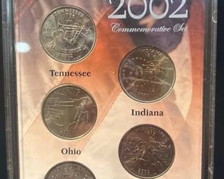 2002 Statehood Quarter Collection Commemorative Set w Original Box  Display Case