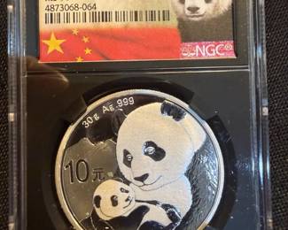 2019 China 10 Yuan Silver Panda  NGC MS70 Early Releases