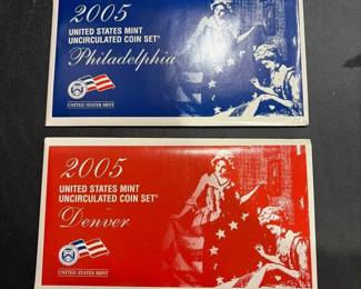 2005 United States Mint Uncirculated Coin Set  Philadelphia  Denver  Original Government Packagin