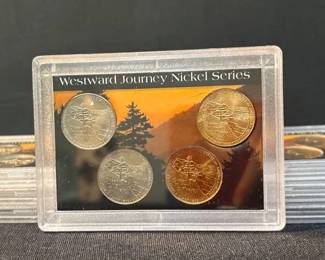Lot of 7 Whitman Westward Journey Nickel Series Displays  2005 Ocean in View Jefferson Nickels