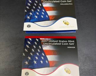 2017 United States Mint Uncirculated Coin Sets  Philadelphia  Denver  Complete with Original Gove