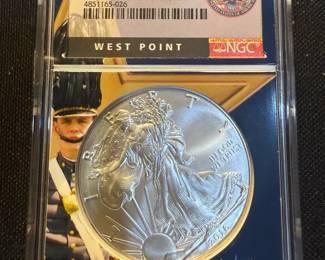 2016W Burnished American Silver Eagle NGC MS70 Lettered Edge  30th Anniversary  West Point  1 oz
