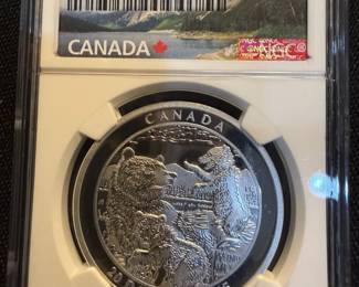 2015 Canada $20 Grizzly Bear Family Silver Proof  NGC PF70 Ultra Cameo Early Releases