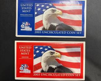 2002 United States Mint Uncirculated Coin Set  Philadelphia  Denver  Original Government Packagin