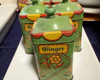Vtg spice tins