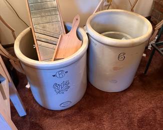 Assorted crocks