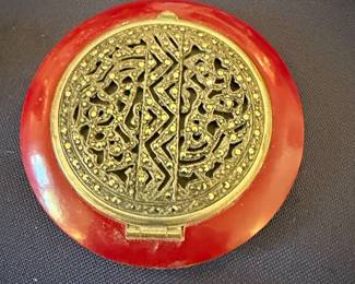 Vintage Bakelite and Marcasite compact
