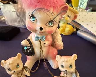 Vtg Lefton anthropomorphic figurines