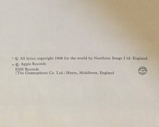Beatles White Album poster insert 